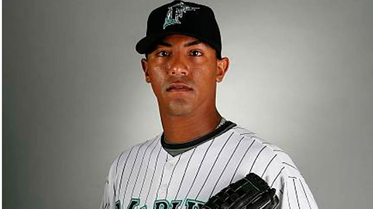 MARCOS CARVAJAL durante su breve paso por los Marlins de Miami.
