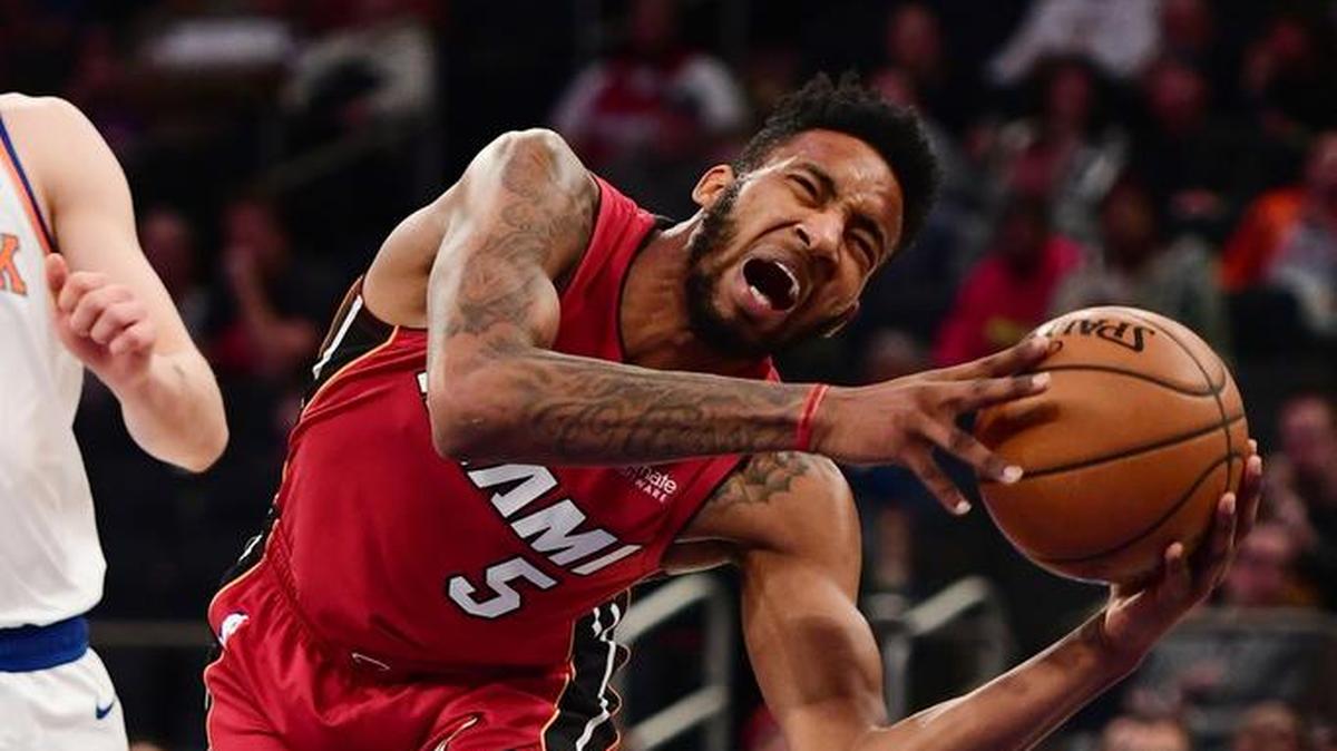 Derrick Jones Jr. suffered a pair of bone bruises in his right knee against the New York Knicks on Sunday.