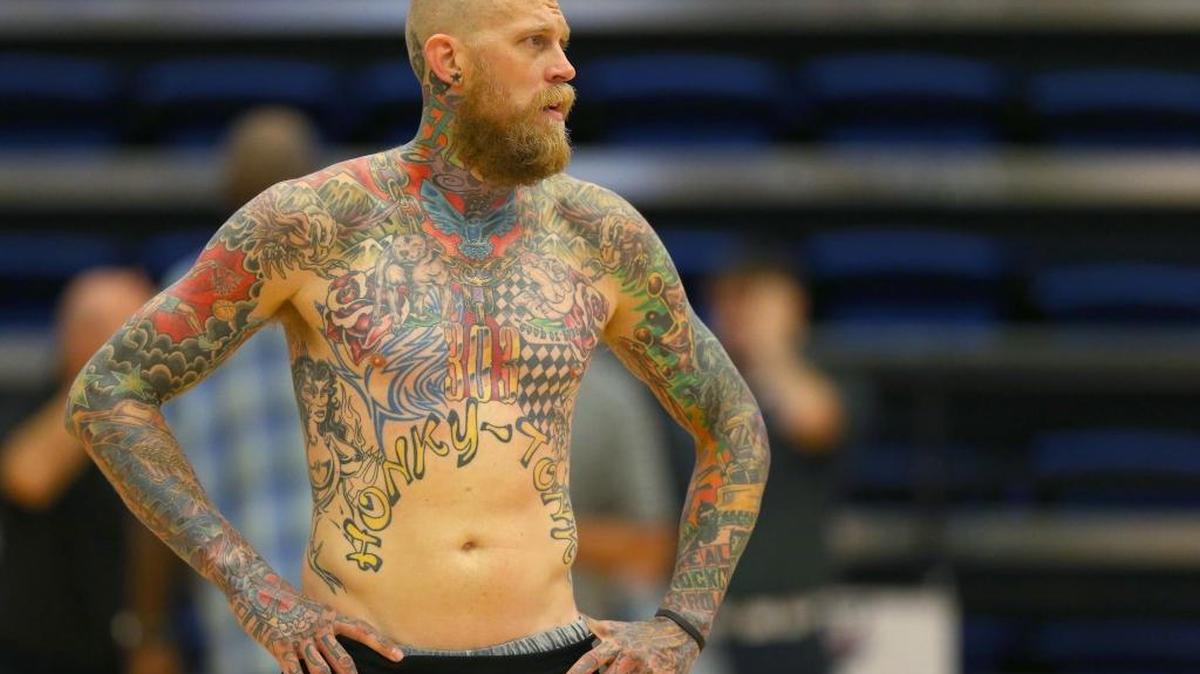 El centro del Heat Chris Andersen durante el segundo día del campo de entrenamiento del Heat en FAU el 30 de septirembre.