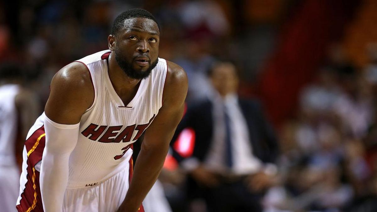 
Dwyane Wade durante un partido el 13 de abril de 2015, en Miami.

