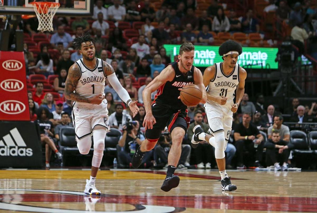 Former Central High School guard D'Angelo Russell (1) averaged NBA career highs last season in scoring  (21.1 points), assists (7.0), field-goal shooting percentage (43.4) and three-point percentage (36.9) while leading the Brooklyn Nets to the playoffs.