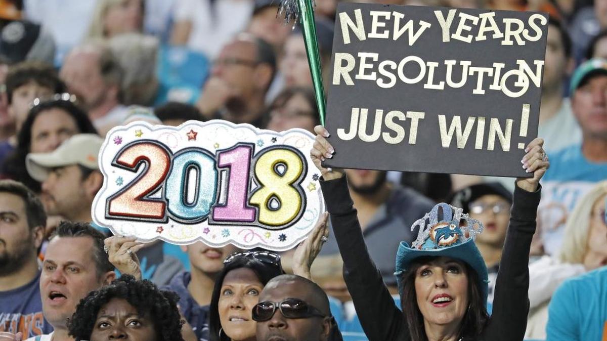 Una fanática de los Dolphins muestra su apoyo al equipo en el partido contra los Buffalo Bills, celebrado el domingo en el Hard Rock Stadium de Miami Garden, Florida.