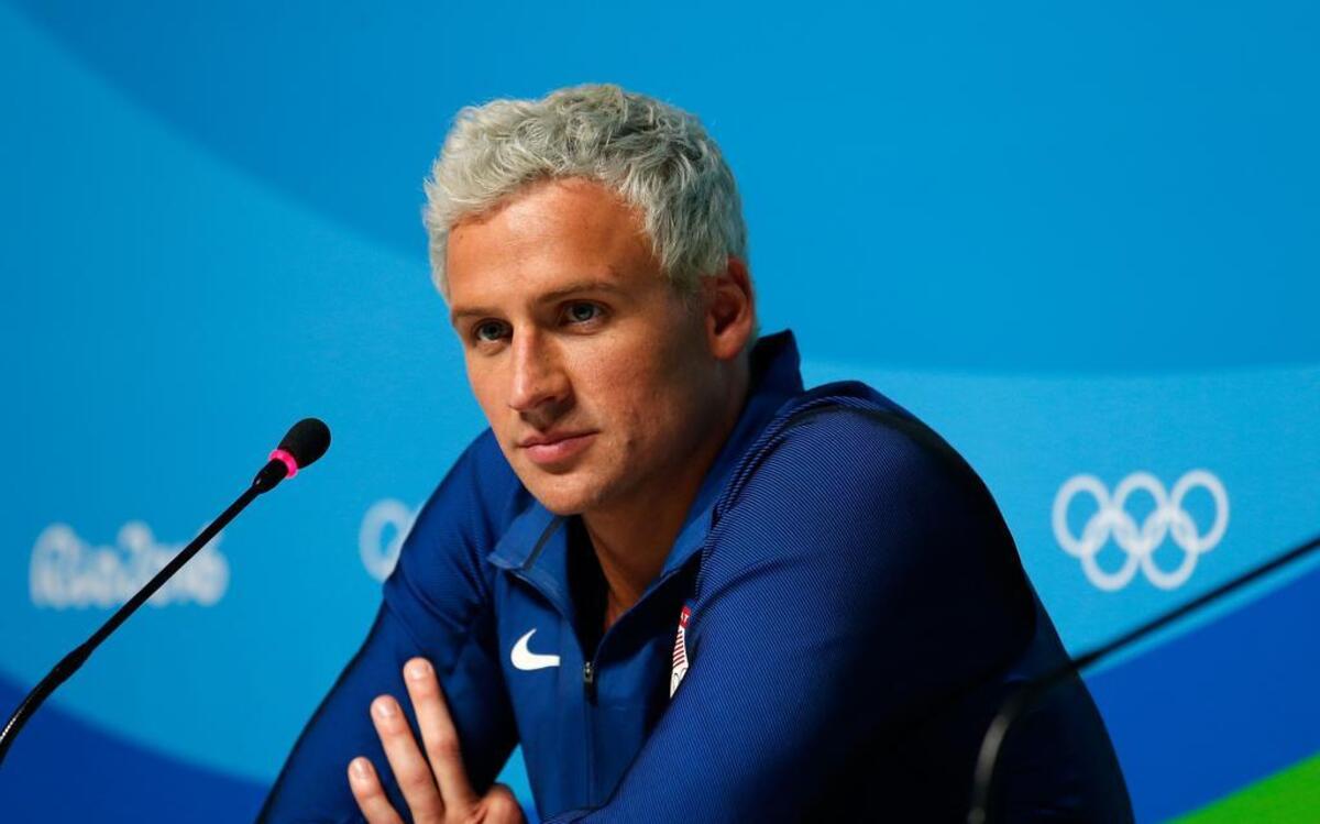 El nadador Ryan Lochte de Estados Unidos en una conferencia de prensa el 12 de agosto de 2016, en Río de Janeiro, Brasil.