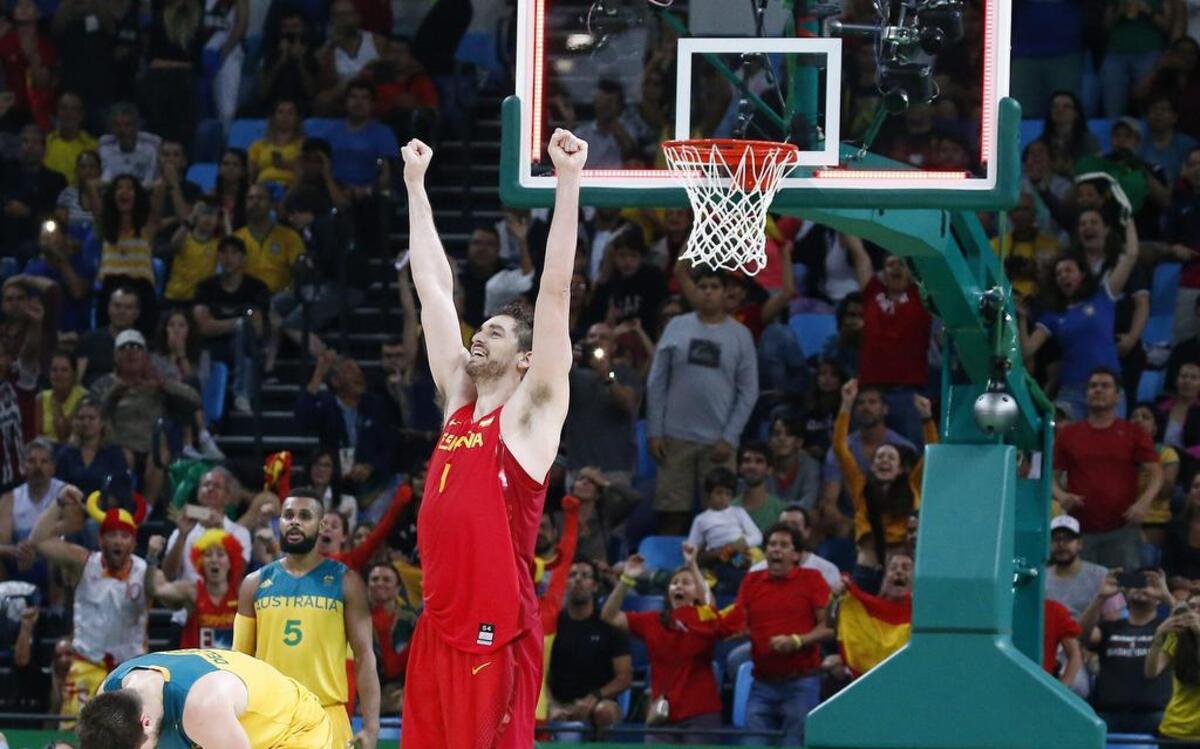 España, impulsada por Pau Gasol, consiguió su tercera medalla olímpica consecutiva al ganar este domingo a Australia por un ajustado 89-88, colgándose el bronce en el partido por el tercer puesto del torneo olímpico de baloncesto masculino de Río-2016.
