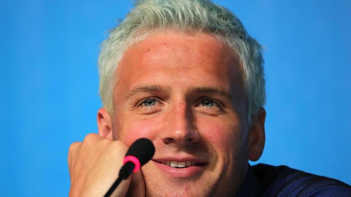 Ryan Lochte durante una conferencia de prensa el 3 de agosto de 2016 en Río de Janeiro.