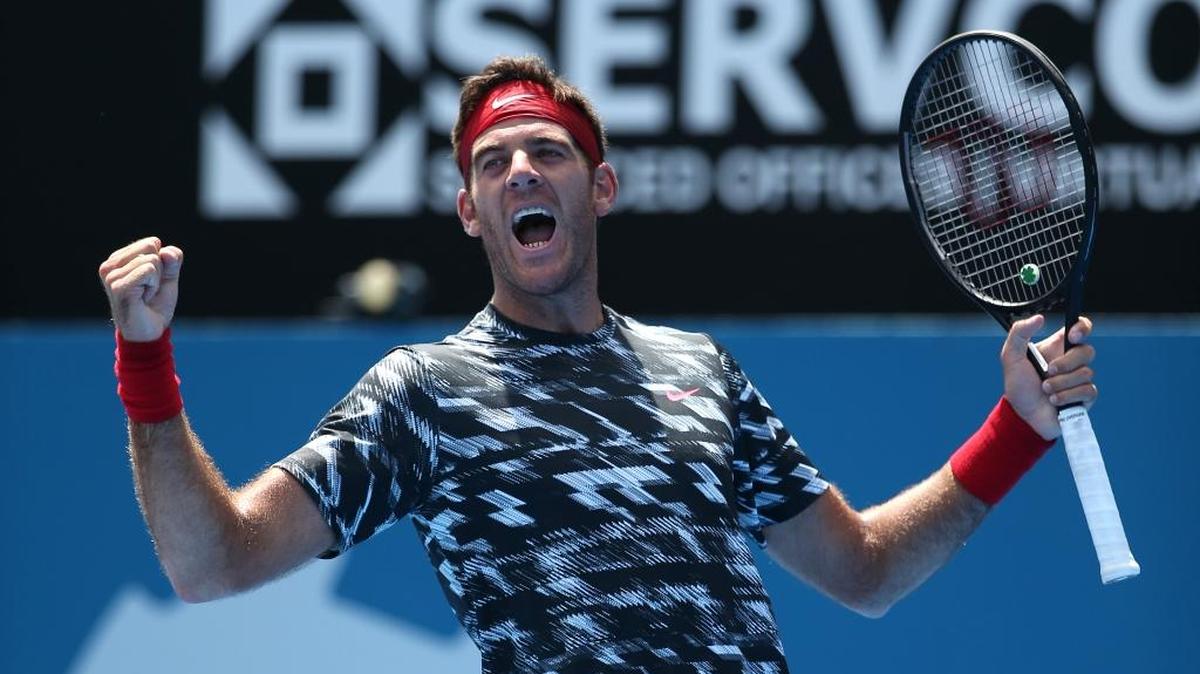 Juan Martín del Potro luego de ganar el 13 de enero en Sydney.