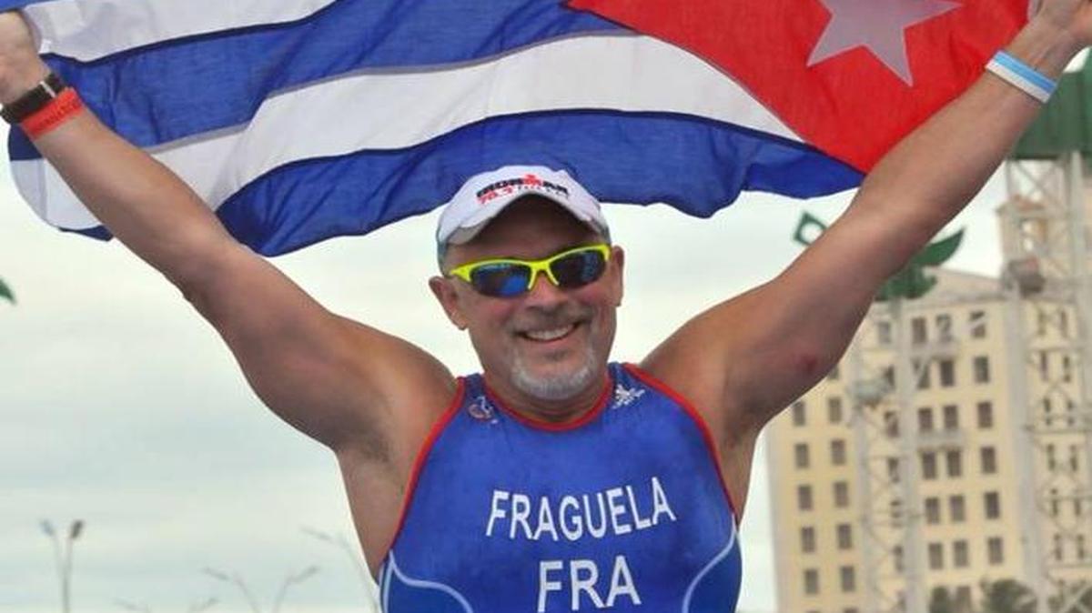 
El cubano Arnaldo Fraguela participa en el Triatlón de La Habana en enero del 2015.

