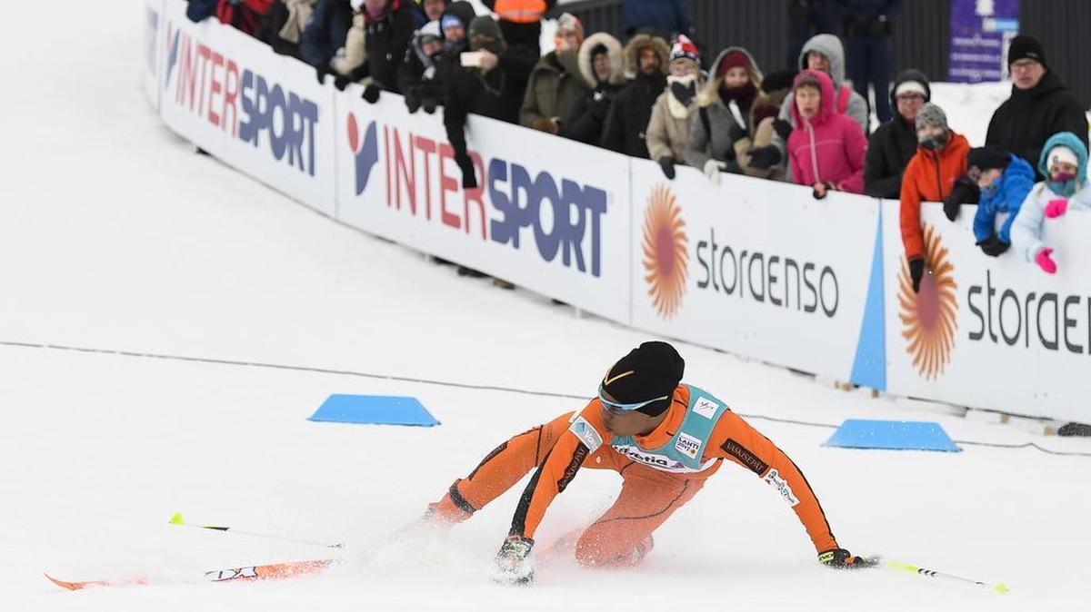 El venezolano Adrián Solano participa en el Campeonato Mundial de Esquí Nórdico Laht2017 FIS, el jueves en Lahti, Finlandia.