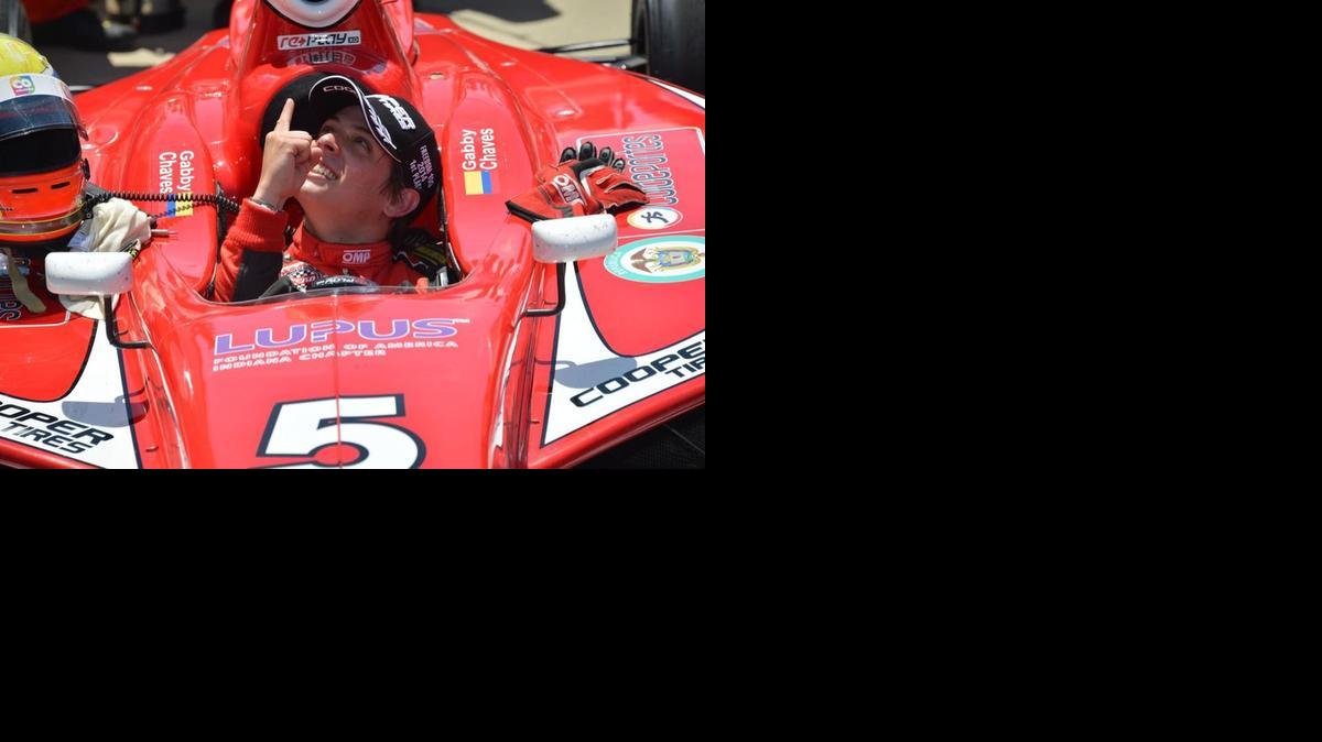 
Gabby Chaves celebra su victoria en Mid Ohio, en agosto pasado, camino al título en Indy Light 2014. Con grandes expectativas ha sido firmado en la serie IndyCar.
