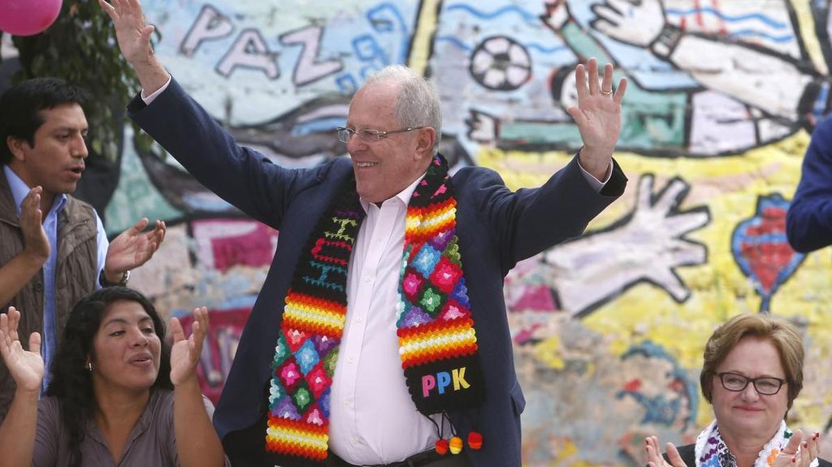 El presidente Pedro Pablo Kuczynski durante la campaña presidencial el 5 de junio del 2016.