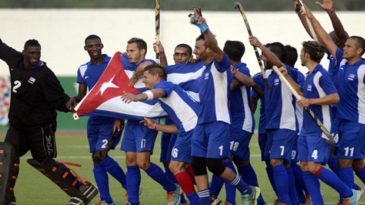 
Equipo cubano de hockey sobre hierba. Ocho jugadores se fueron del equipo en Toronto 2015.
