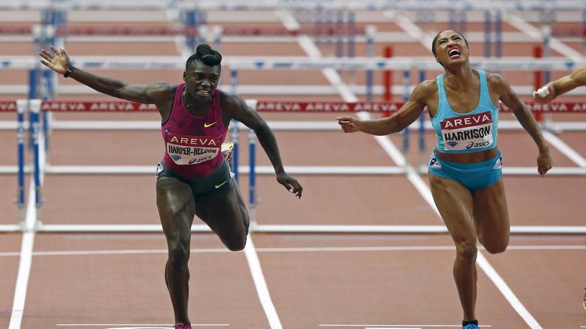 La USADA anunció que Dawn Harper-Nelson (izq.) dio positivo a la hidroclorotiazida, un diurético, en una muestra aleatoria de orina fuera de competición recolectada por la IAAF el 1 de diciembre de 2016.