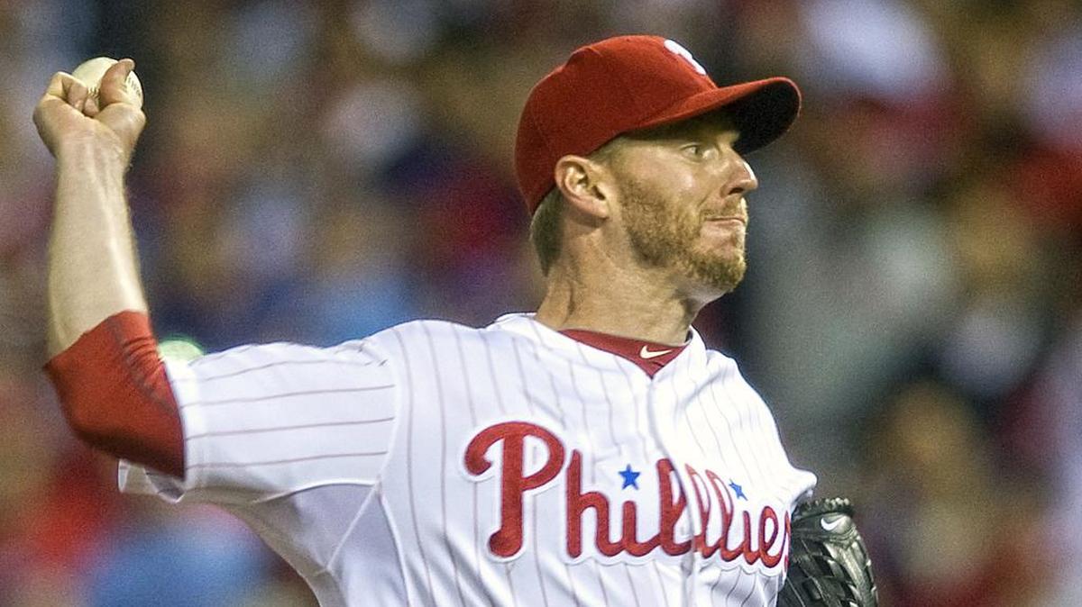 Roy Halladay, lanzador de los Philadelphia Phillies, en un juego contra los Cincinnati Reds en Filadelfia, el 6 de octubre de 2010.