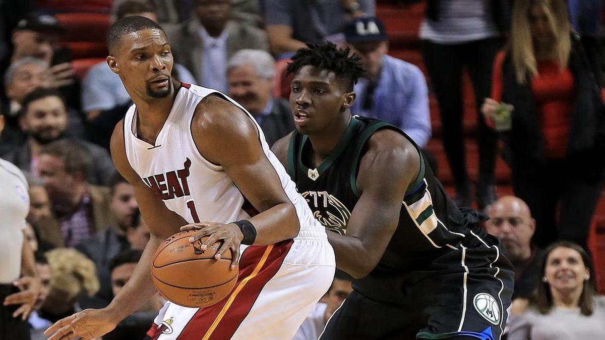 Chris Bosh durante un juego contra los Bucks de Milwaukee en la American Airlines Arena, el pasado 19 de enero.