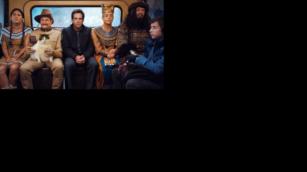 
Escena de ‘Night At The Museum 3: Secret Of The Tomb’, Robin Williams (segundo a la izq.) y Ben Stiller (centro), dirigido por Shawn Levy.
