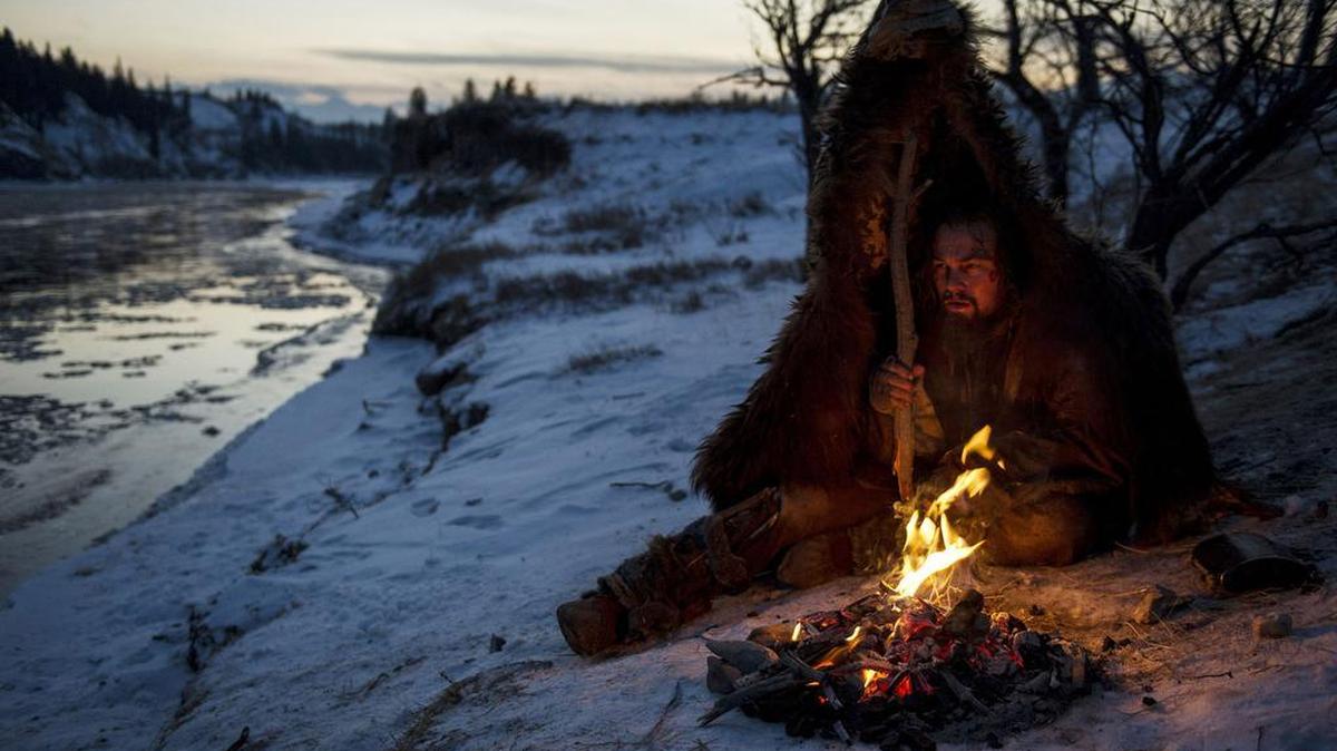 Foto de una escena de la película, "The Revenant", dirigida por Alejandro González Iñárritu.