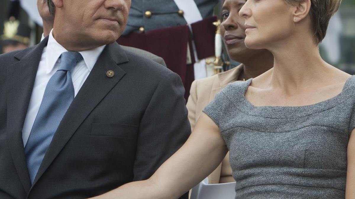 Kevin Spacey y Robin Wright en una escena de la serie “House of Cards” de Netflix.