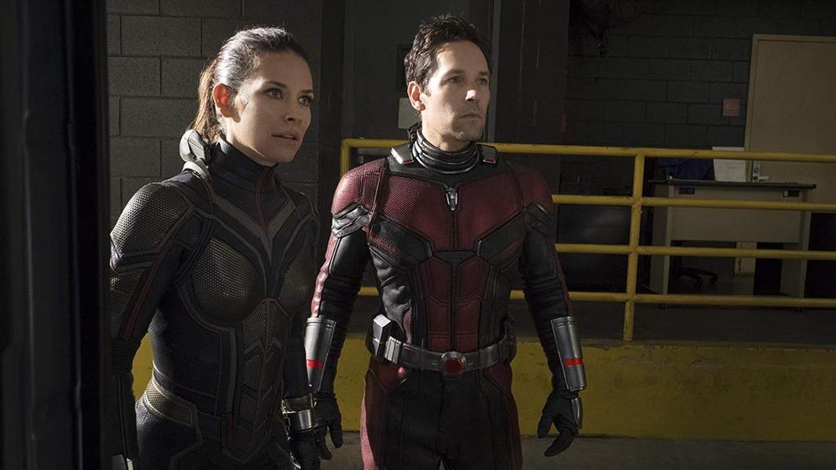 Evangeline Lilly y Paul Rudd en una escena de “Ant-Man and the Wasp” (2018).