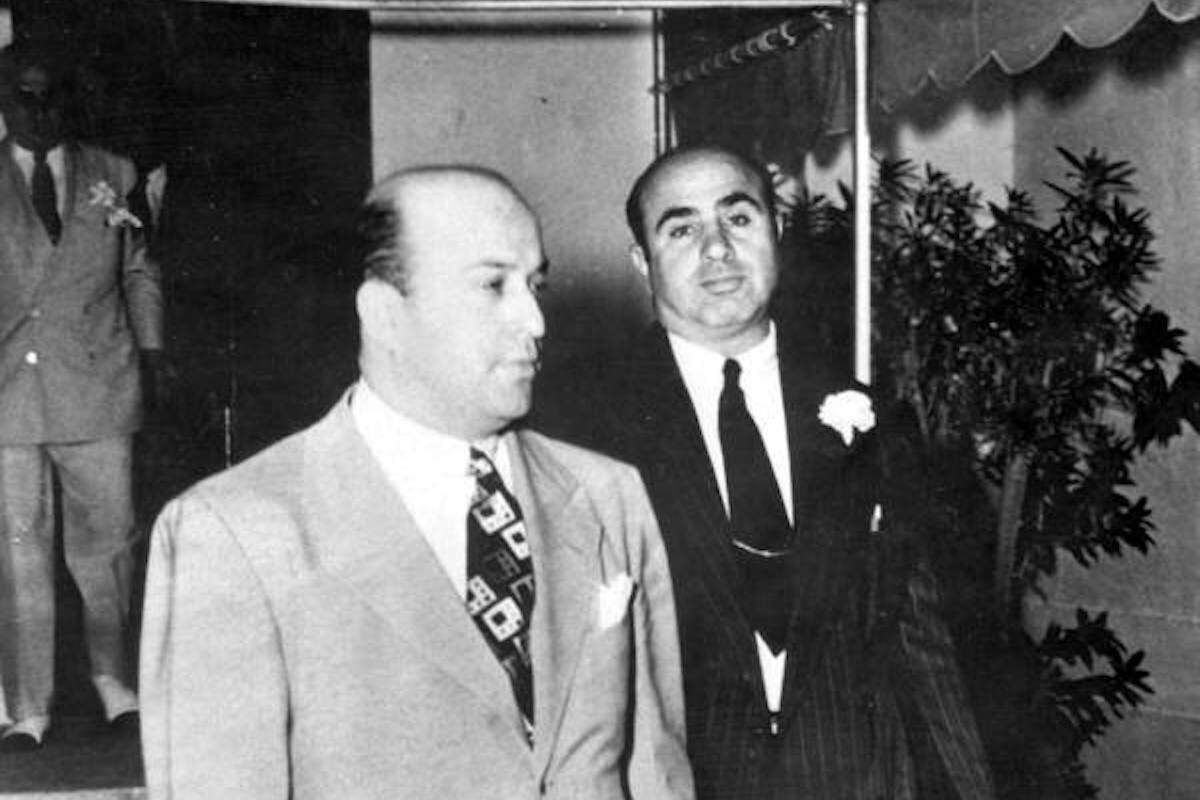 Al Capone photographed out in Miami Beach.