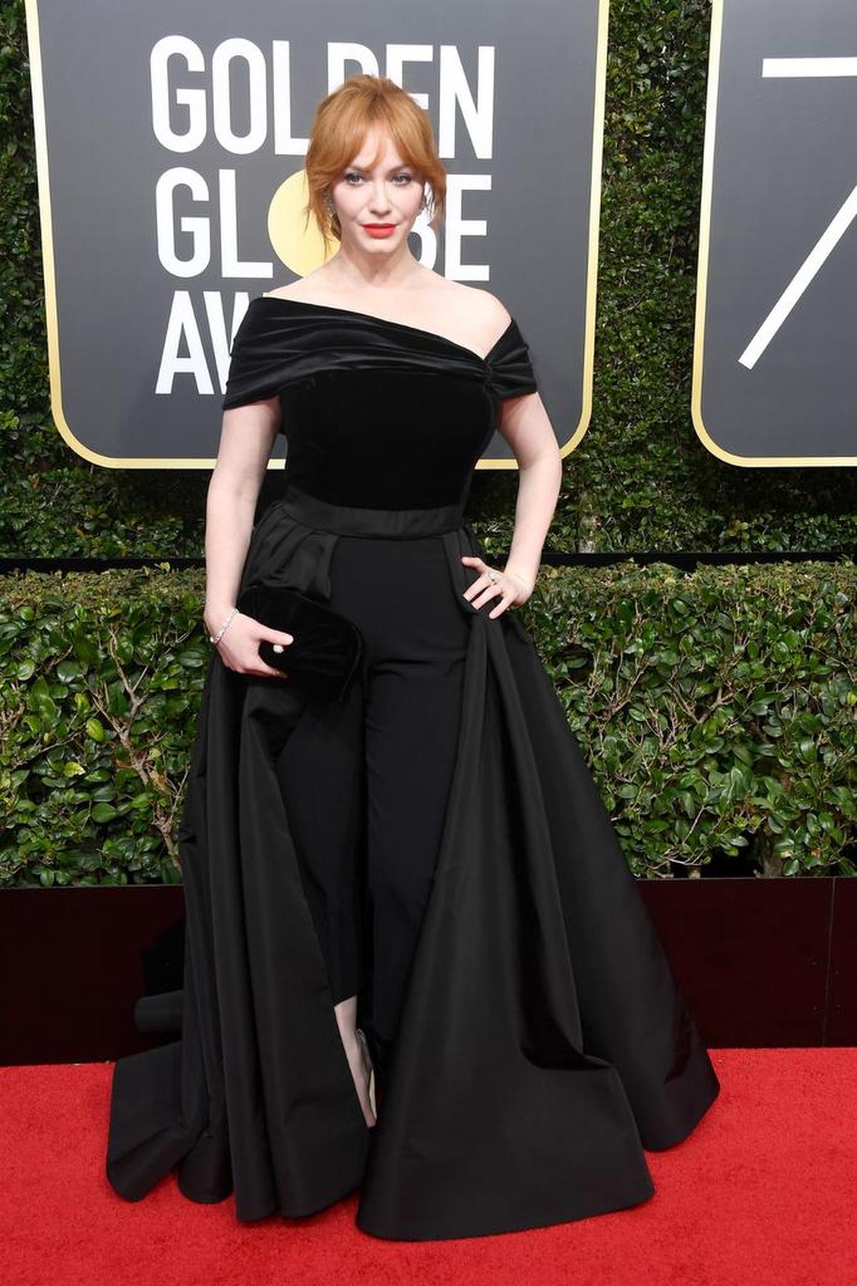 Christina Hendricks llega a la 75º ceremonia de los premios Globos de Oro en el Beverly Hilton Hotel el domingo 7 de enero de 2018 en Beverly Hills, California.
