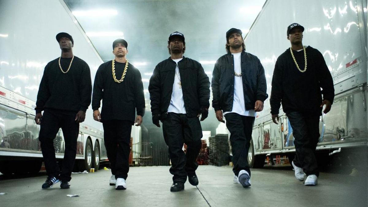
Neil Brown Jr., Aldis Hodge, Corey Hawkins, Jason Mitchell and O'Shea Jackson Jr. en ‘Straight Outta Compton’.
