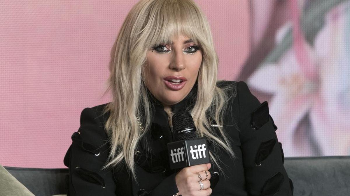 Lady Gaga en una conferencia durante Toronto International Film Festival, en Bell Lightbox en Toronto, el 8 de septiembre.