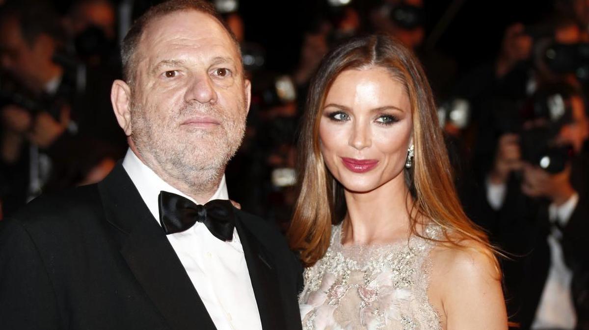 Fotografía de archivo fechada el 16 de mayo de 2016 que muestra al productor de cine Harvey Weinstein y a su esposa, Georgina Chapman, durante el festival de Cine de Cannes en Francia.