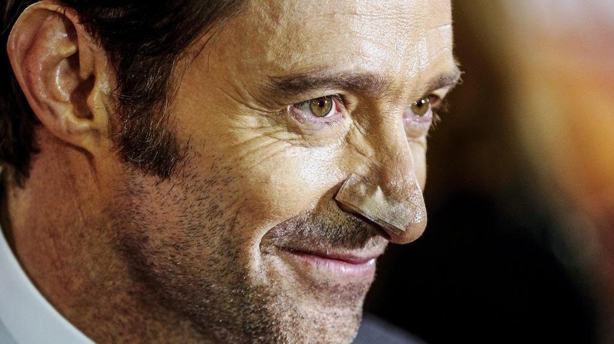 El actor australiano Hugh Jackman presenta su película "Logan" en Taipei (Taiwán) el 27 de febrero de 2017.