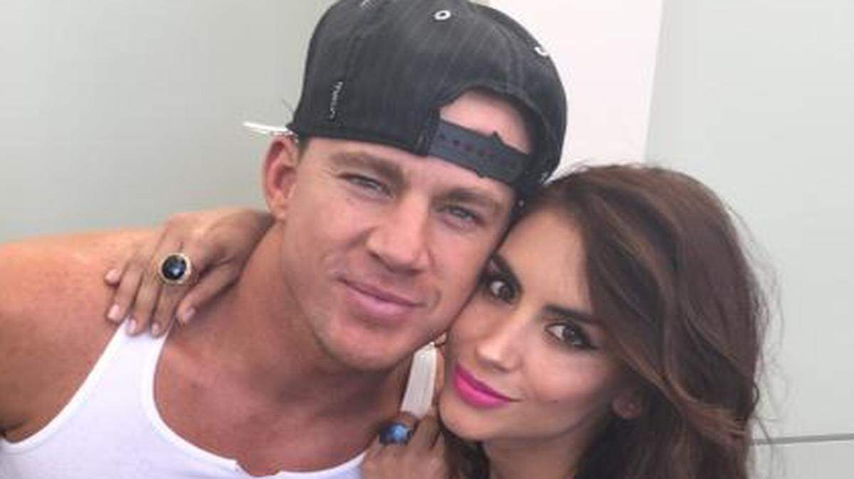
Jessica Cediel con Channing Tatum en el set de ‘Magic Mike XXL’. 
