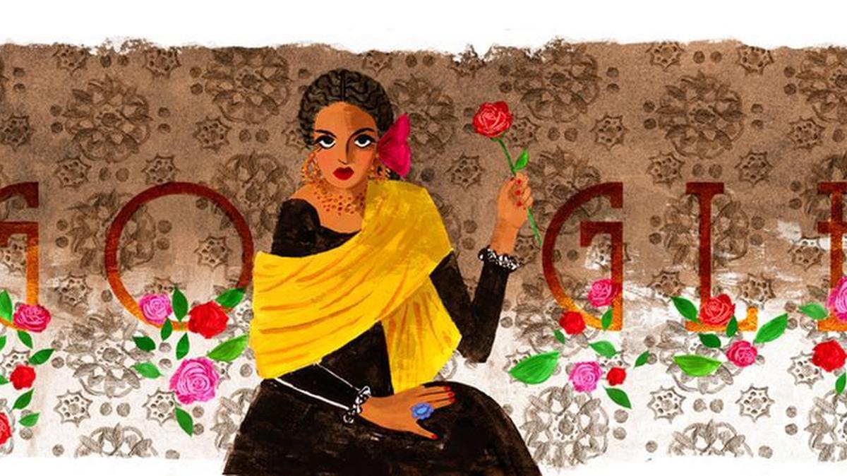 Doodle del 16 de enero dedicado a la actriz mexicana Katy Jurado, quien hubiera cumplido hoy 94 años. Fue diseñado por la ilustradora mexicana Ana Ramírez.