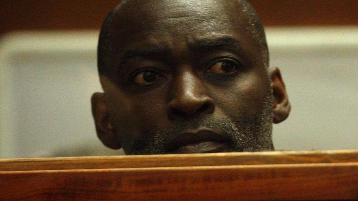 Fotografía del 22 de mayo de 2014 del actor estadounidense Michael Jace en la audiencia de acusación por asesinato e intención de disparar un arma de fuego en una Corte Superior de Los Ángeles.