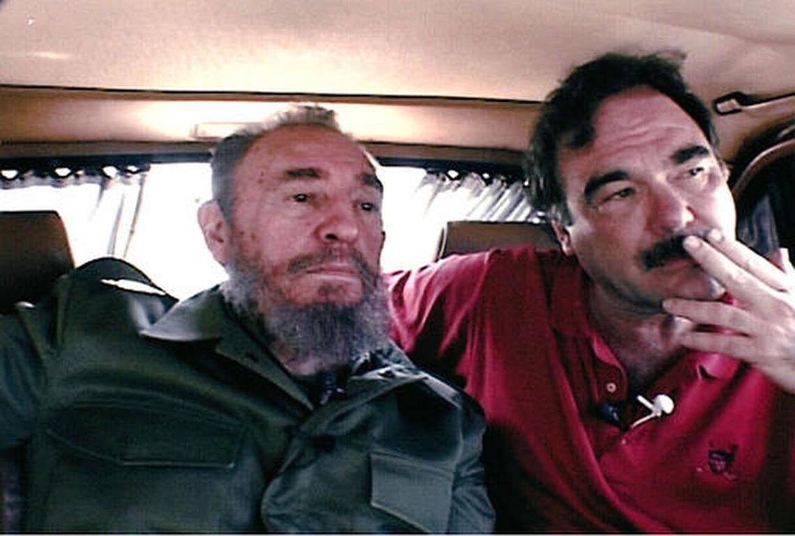 Fidel Castro and Oliver Stone in Havana.