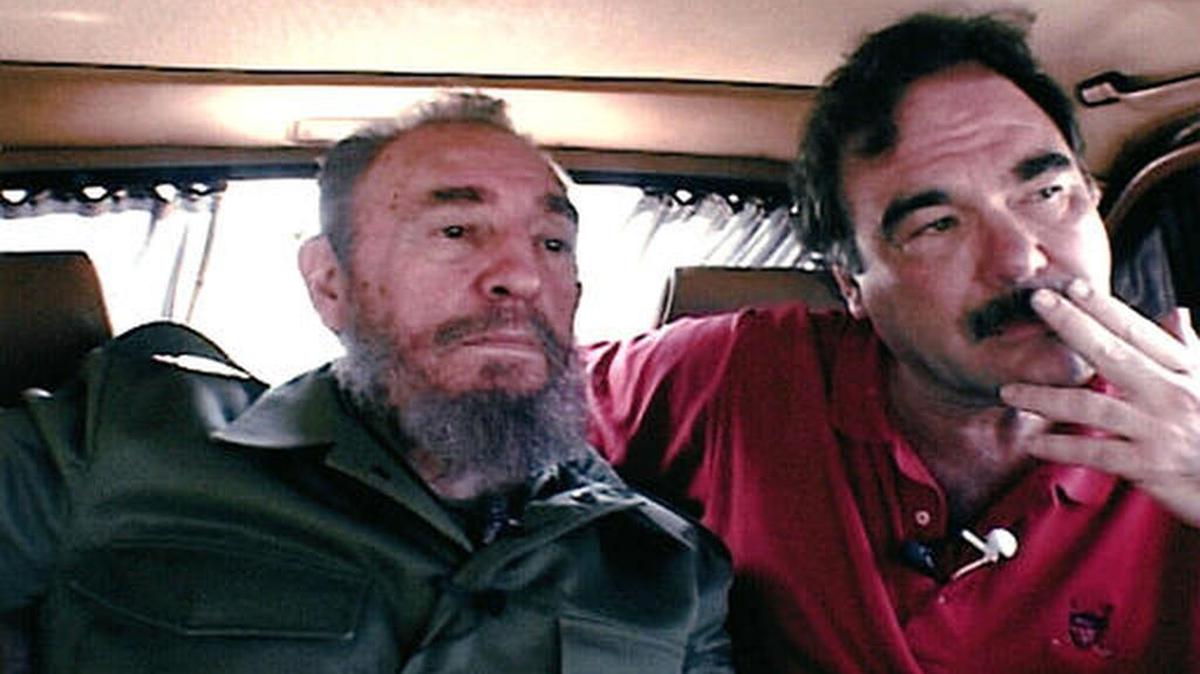 Fidel Castro and Oliver Stone in Havana.