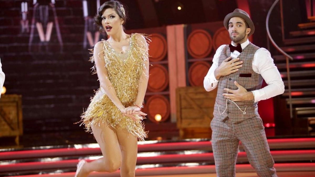 Danell Leyva y Ana Patricia Gámez en un momento de su participación en el concurso ‘Mira quien baila’, de Univisión.