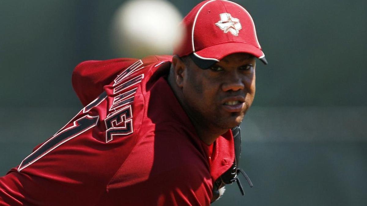 Liván Hernández cuando jugaba con los Astros en los entrenamientos de primavera en Kissimmee, en marzo del 2012.