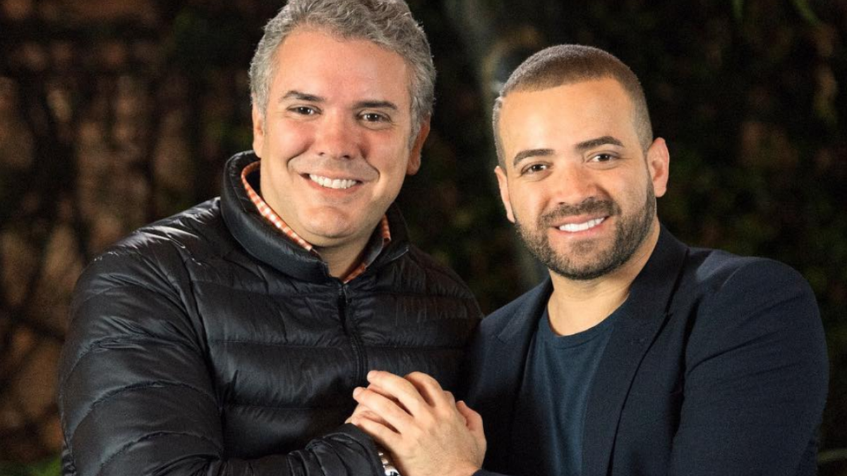 Nacho (der.) con Iván Duque Márquez, candidato a la presidencia de Colombia.