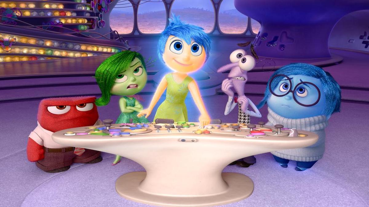 
Los personajes Anger (voz de Lewis Black), Disgust (Mindy Kaling), Joy (Amy Poehler), Fear (Bill Hader) y Sadness (Phyllis Smith) en ‘Inside Out’.

