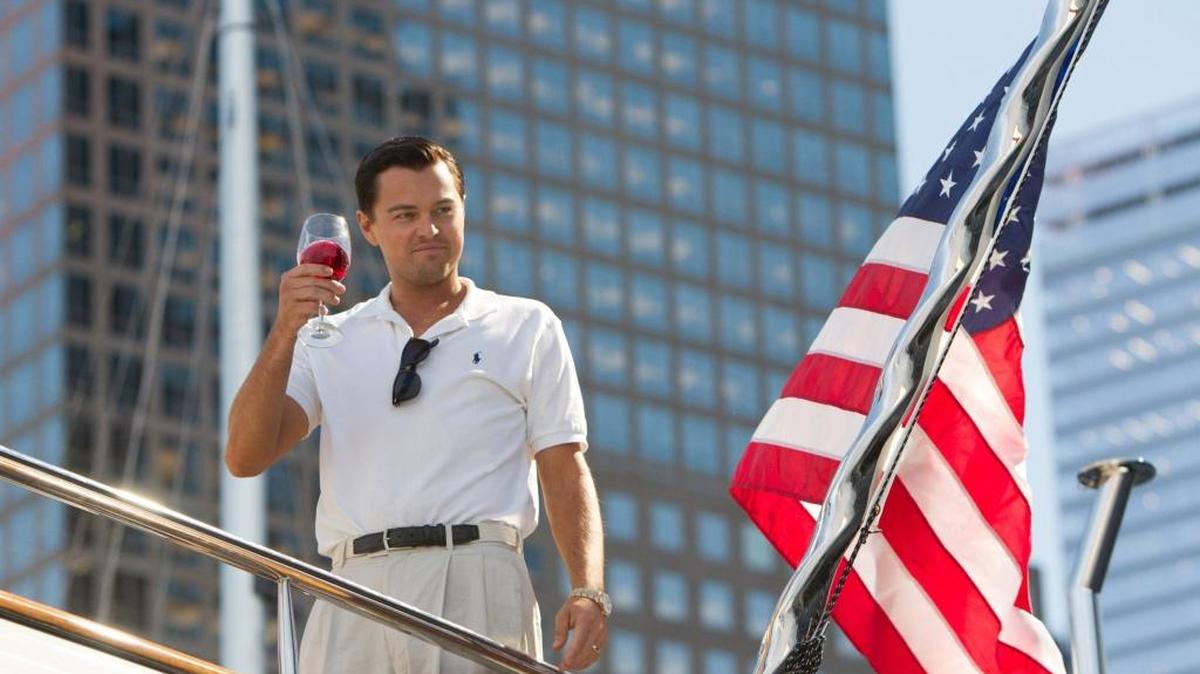 DiCaprio en una escena de ‘The Wolf of Wall Street’.