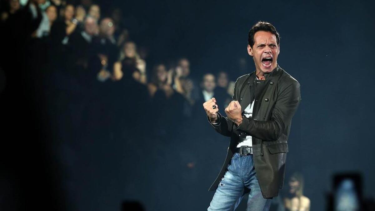 El cantante Marc Anthony en un concierto en el American Airlines Arena el 02 de octubre de 2015.