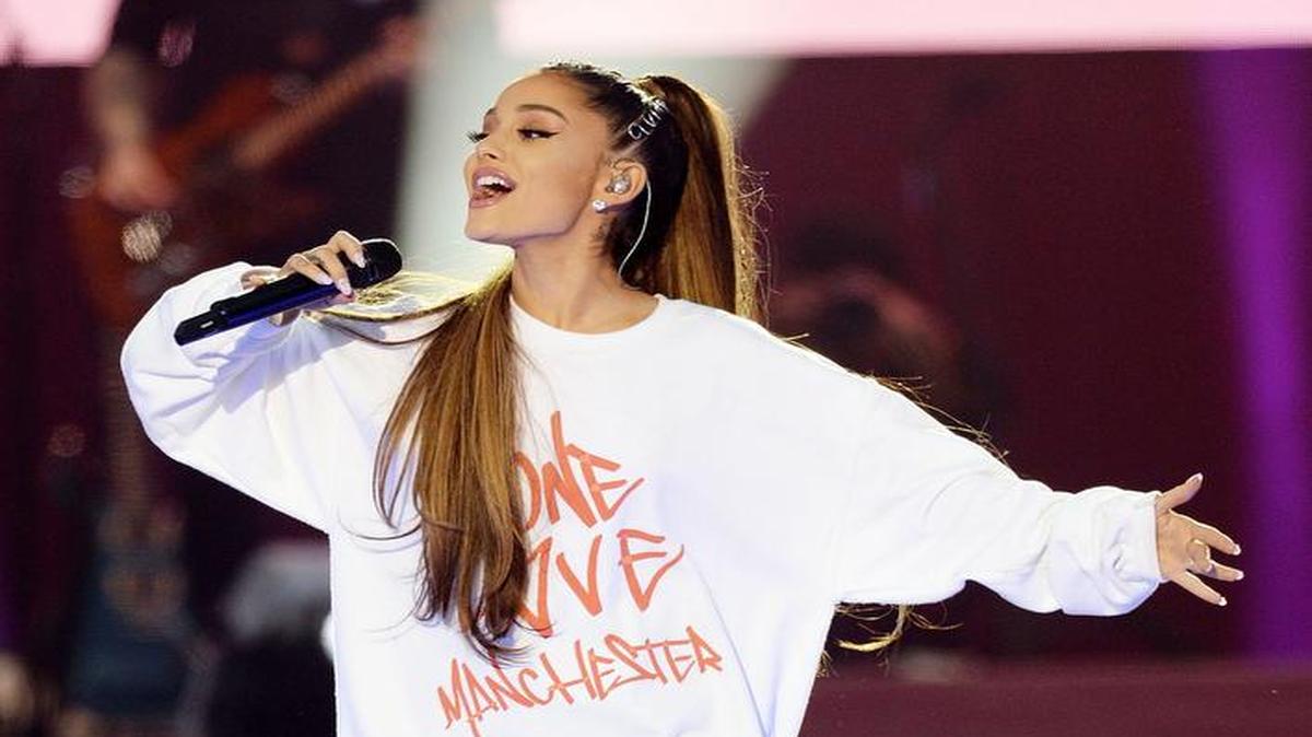 La cantante Ariana Grande durante el concierto “One Love Machester”, en tributo a las víctimas del ataque terrorista en esa ciudad inglesa, el domingo 4 de junio de 2017.