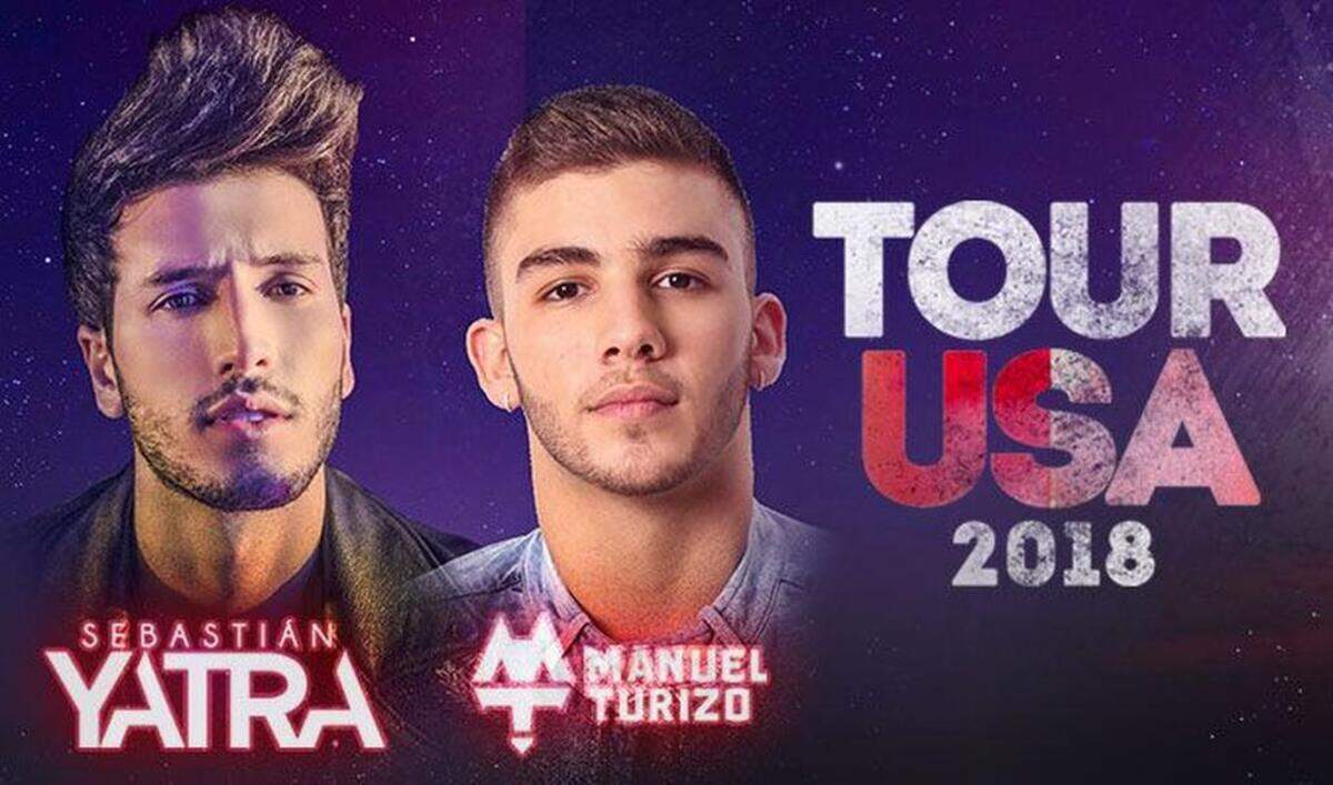 Sebastián Yatra y Manuel Turizo el sábado 6 en elJames L. Knight Center.