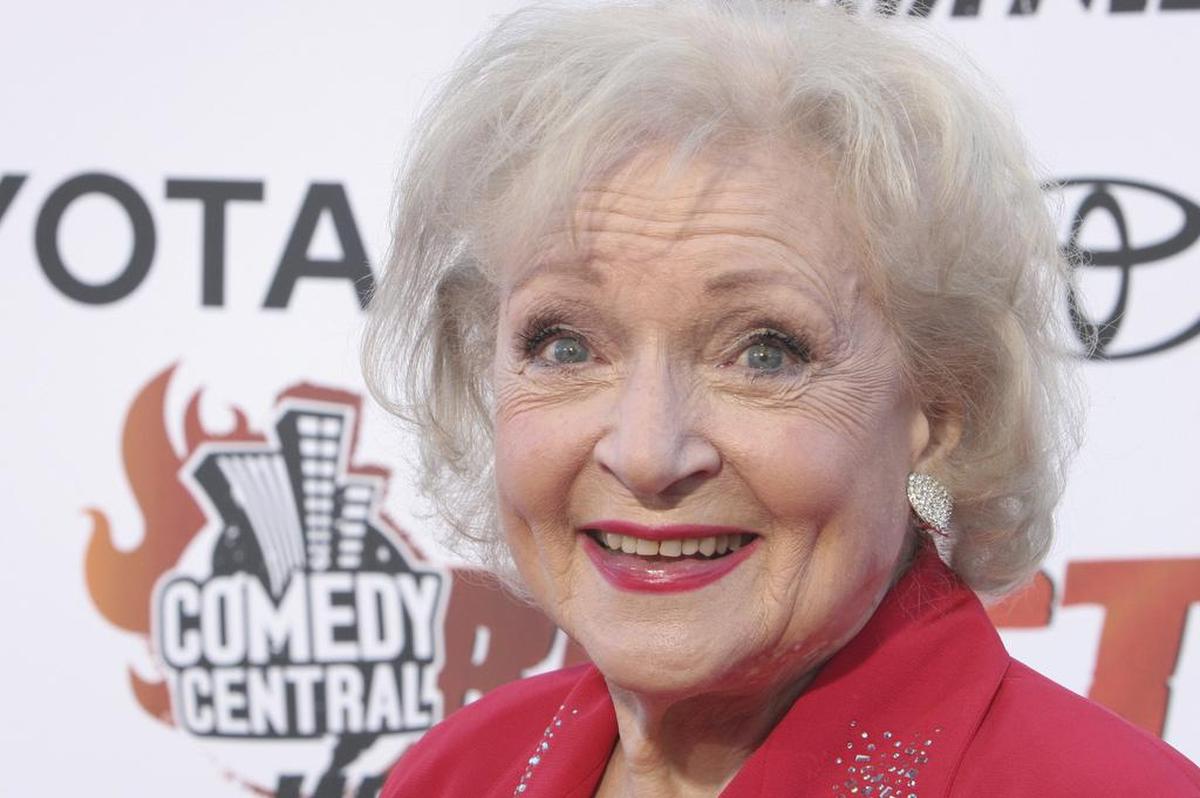 FILE - Betty White poses for photographers on the red carpet before Comedy Central’s “Roast of William Shatner,” Sunday, Aug. 13, 2006, in Los Angeles. Betty White, whose saucy, up-for-anything charm made her a television mainstay for more than 60 years, has died. She was 99. (AP Photo/Rene Macura, File)