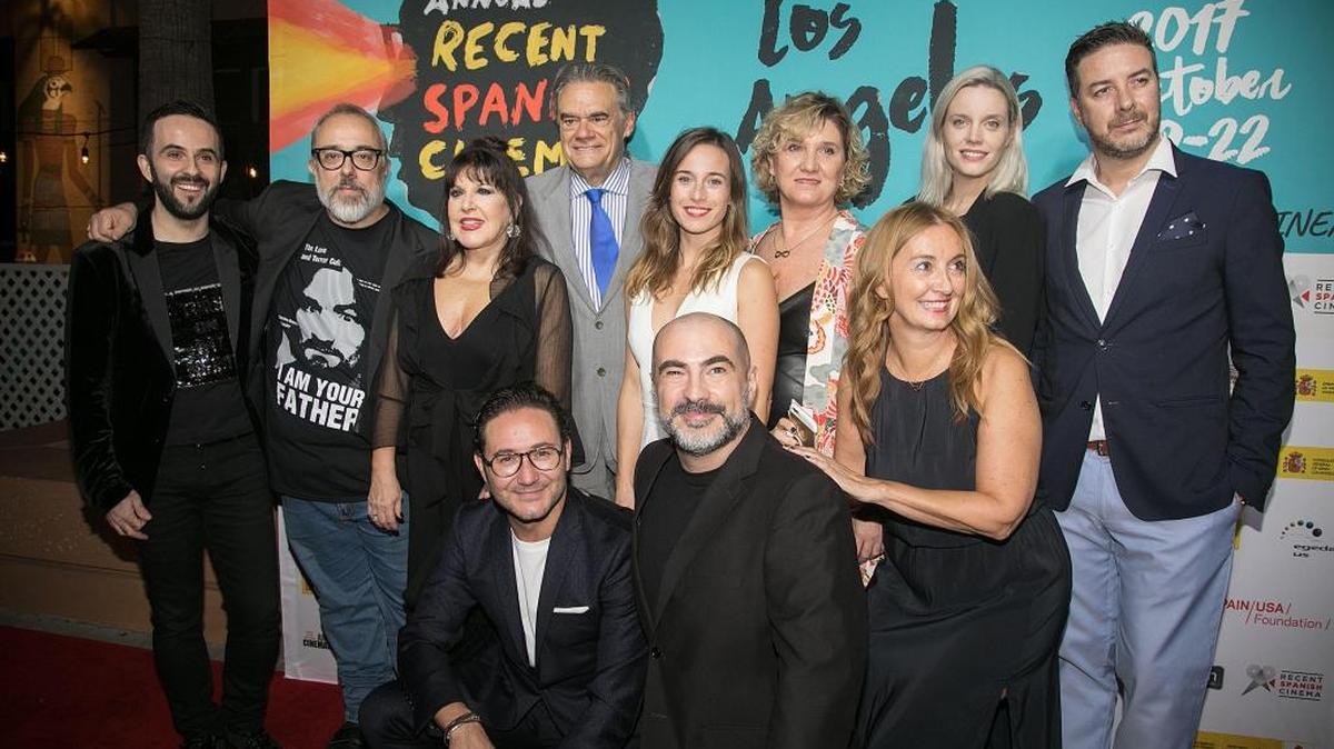 Directores y actores del Recent Spanish cinema 2017 en el Egyptian Theatre en Hollywood, California (EEUU).