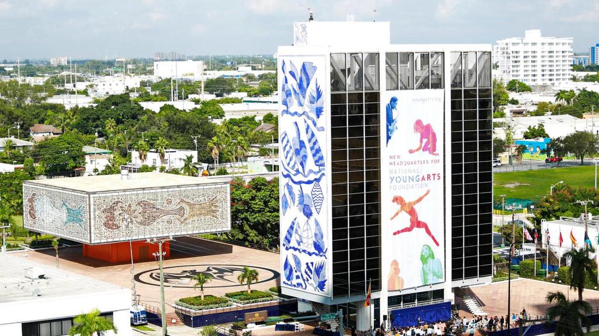 The National Young Arts Foundation occupies the historic former home of Bacardi on Biscayne Boulevard in Miami.