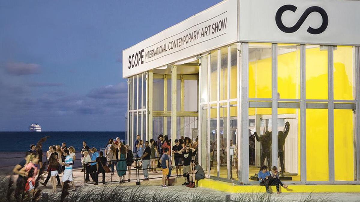 Un boceto del pabellón de SCOPE Miami Beach 2017.