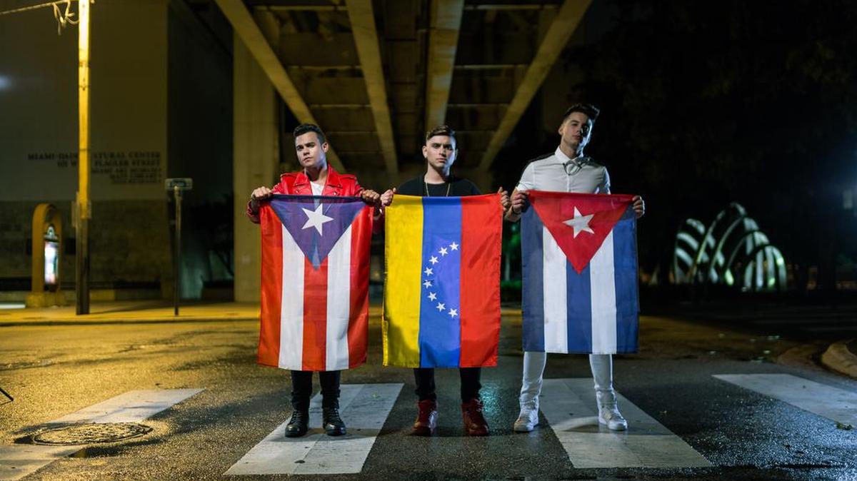 
Monti, Nesty y Leo, integrantes del grupo TREO, dicen representar la música de sus países: Puerto Rico, Venezuela y Cuba
