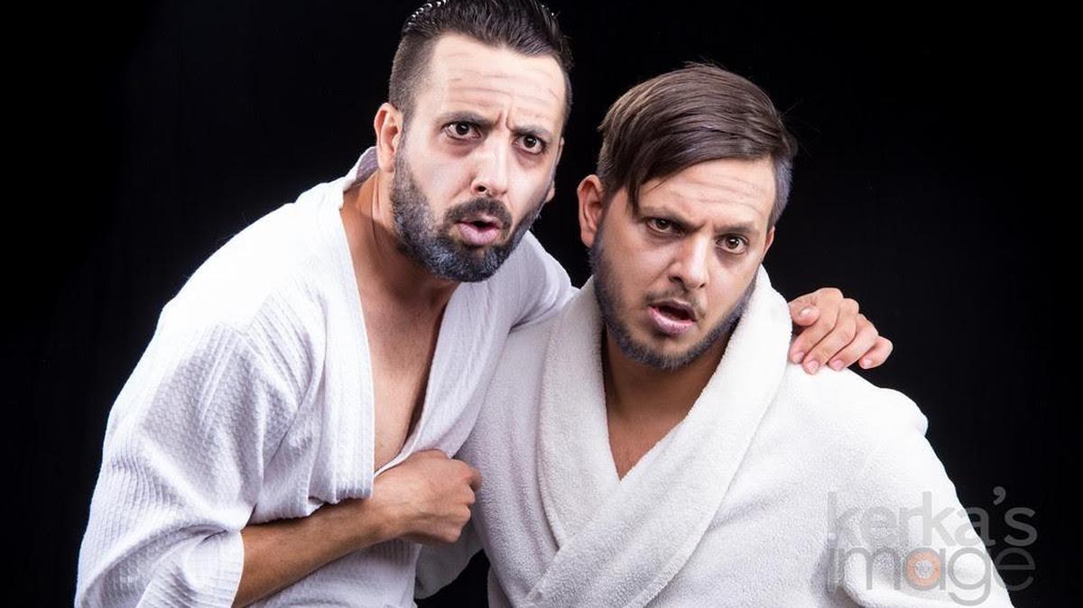 En la comedia ‘Secretamente obscenos’ Yunier López y Lisandro Vázquez interpretan a dos sujetos que dicen llamarse Carlos Marx y Sigmund Freud.