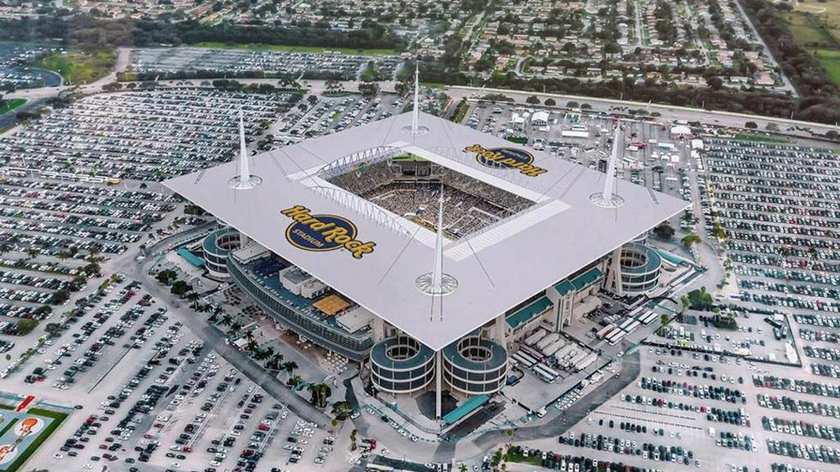 El estadio de los Miami Dolphins, el Hard Rock Stadium.
