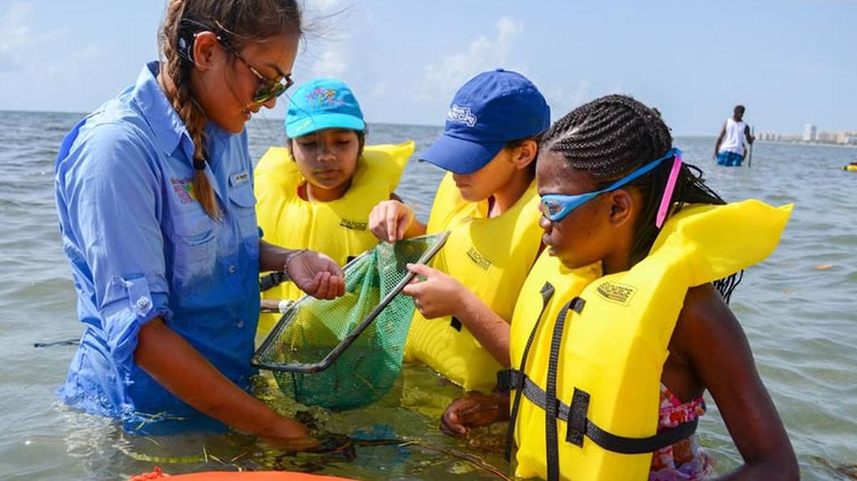 En el Campamento de Ciencia Marina del Biscayne Nature Center, cada niño trabajará con un socorrista certificado en biología marina, con el que realizará todas las actividades en el mar y sus proyectos de arte