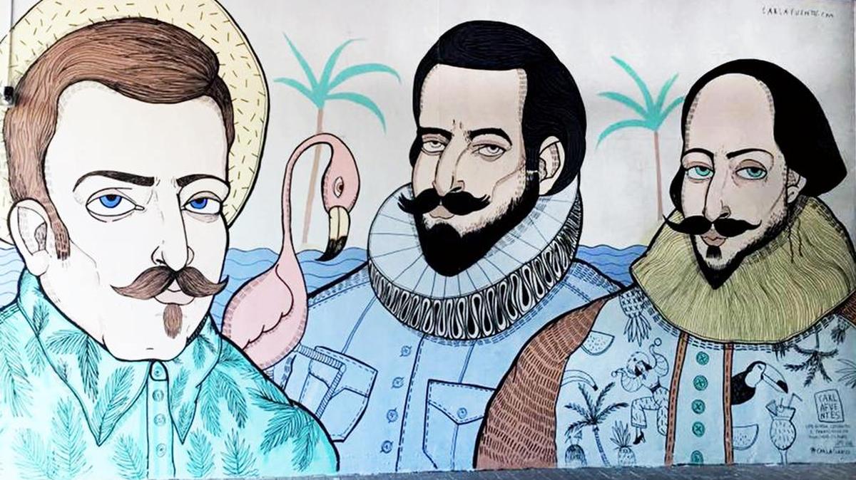 Mural pintado por Carla Fuentes en el patio del CCEMiami.